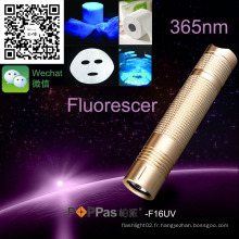 Poppas F16UV Pointeur laser portable haute puissance LED 365nm Lampe torche UV